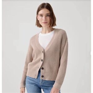 Pact Luxe Knit Cropped Cardigan Sweater